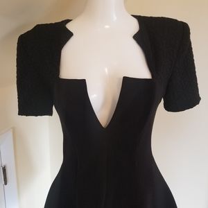 Cameo Black Mini Dress W/ Short Sleeves Size Small